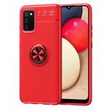 Nevarium Samsung Galaxy A02S Uyumlu Kılıf Yüzüklü Silikon Range - Kırmızı