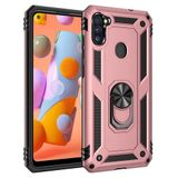 Nevarium Samsung Galaxy A11 Uyumlu Kılıf Tank Yüzüklü Silikon Kapak - Rose