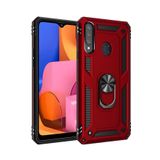 Nevarium Samsung Galaxy A20S Kılıf Tank Yüzüklü Yüksek Korumalı Silikon Sofya - Kırmızı