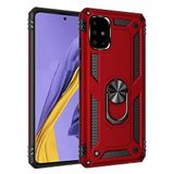 Nevarium Samsung Galaxy A51 Uyumlu Kılıf Tank Yüzüklü Silikon Kapak - Kırmızı
