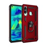 Nevarium Samsung Galaxy A60 Uyumlu Kılıf Tank Yüzüklü Silikon Kapak - Kırmızı