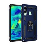 Nevarium Samsung Galaxy A60 Uyumlu Kılıf Tank Yüzüklü Silikon Kapak - Lacivert