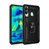 Nevarium Samsung Galaxy A60 Uyumlu Kılıf Tank Yüzüklü Silikon Kapak - Siyah