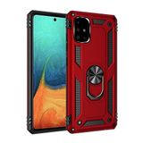 Nevarium Samsung Galaxy A71 Kılıf Tank Yüzüklü Yüksek Korumalı Silikon Sofya - Kırmızı