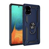 Nevarium Samsung Galaxy A71 Kılıf Tank Yüzüklü Yüksek Korumalı Silikon Sofya - Lacivert