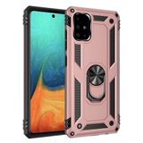 Nevarium Samsung Galaxy A71 Uyumlu Kılıf Tank Yüzüklü Silikon Kapak - Rose