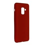 Nevarium Samsung Galaxy A8 2018 Kılıf Yumuşak Dokulu Silikon Premium - Bordo