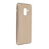 Nevarium Samsung Galaxy A8 2018 Kılıf Yumuşak Dokulu Silikon Premium - Gold