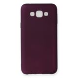 Nevarium Samsung Galaxy E7 Kılıf Yumuşak Dokulu Silikon Premium - Mürdüm
