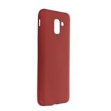 Nevarium Samsung Galaxy J6 Kılıf Yumuşak Dokulu Silikon Premium - Bordo
