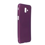 Nevarium Samsung Galaxy J6 Plus Kılıf Yumuşak Dokulu Silikon Premium - Mürdüm