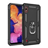 Nevarium Samsung Galaxy M10 Uyumlu Kılıf Tank Yüzüklü Silikon Kapak - Siyah