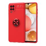 Nevarium Samsung Galaxy M12 Uyumlu Kılıf Yüzüklü Focus Silikon Range - Kırmızı