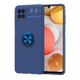 Nevarium Samsung Galaxy M12 Uyumlu Kılıf Yüzüklü Focus Silikon Range - Mavi