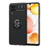 Nevarium Samsung Galaxy M12 Uyumlu Kılıf Yüzüklü Focus Silikon Range - Siyah