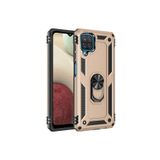 Nevarium Samsung Galaxy M12 Uyumlu Kılıf Yüzüklü Tank Silikon Kapak Sofya - Gold