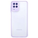 Nevarium Samsung Galaxy M32 Kılıf Mat Kamera Korumalı Silikon Montreal - Mor