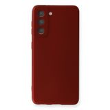 Nevarium Samsung Galaxy S21 FE Kılıf Yumuşak Dokulu Silikon Premium - Bordo