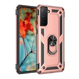Nevarium Samsung Galaxy S21 Plus Kılıf Tank Yüzüklü Yüksek Korumalı Silikon Sofya - Rose