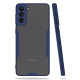 Nevarium Samsung Galaxy S21 Plus Uyumlu Kılıf Kamera Korumalı Arkası Mat Silikon - Lacivert