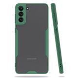 Nevarium Samsung Galaxy S21 Plus Uyumlu Kılıf Kamera Korumalı Arkası Mat Silikon - Yeşil