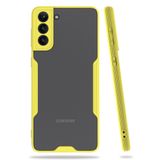 Nevarium Samsung Galaxy S21 Plus Uyumlu Kılıf Mat Kamera Korumalı Silikon Platin - Sarı