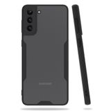 Nevarium Samsung Galaxy S21 Plus Uyumlu Kılıf Mat Kamera Korumalı Silikon Platin - Siyah