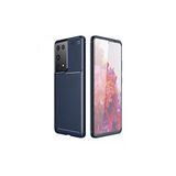 Nevarium Samsung Galaxy S21 Ultra Uyumlu Kılıf Focus Karbon Silikon - Lacivert