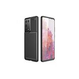 Nevarium Samsung Galaxy S21 Ultra Uyumlu Kılıf Focus Karbon Silikon - Siyah