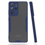 Nevarium Samsung Galaxy S21 Ultra Uyumlu Kılıf Mat Kamera Korumalı Silikon Platin - Lacivert