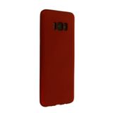 Nevarium Samsung Galaxy S8 Plus Kılıf Yumuşak Dokulu Silikon Premium - Bordo