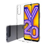 Nevarium Vivo Y20 Kılıf Şeffaf Silikon Kamera Korumalı