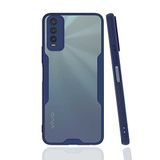 Nevarium Vivo Y20 Uyumlu Kılıf Arkası Mat Kamera Korumalı Silikon - Lacivert