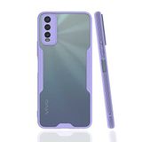 Nevarium Vivo Y20 Uyumlu Kılıf Arkası Mat Kamera Korumalı Silikon - Mor
