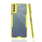 Nevarium Vivo Y20 Uyumlu Kılıf Arkası Mat Kamera Korumalı Silikon - Sarı