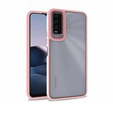 Nevarium Vivo Y20 Uyumlu Kılıf Arkası Şeffaf Kenar Korumalı Silikon Dora- Rose Gold