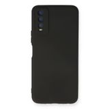 Nevarium Vivo Y20 Uyumlu Kılıf Yumuşak Dokulu Silikon First - Siyah