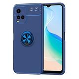 Nevarium Vivo Y21S Uyumlu Kılıf Yüzüklü Silikon Range - Mavi