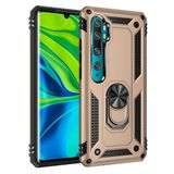 Nevarium Xiaomi Mi Note 10 Lite Uyumlu Kılıf Tank Yüzüklü Silikon Kapak - Gold