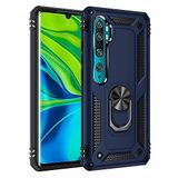 Nevarium Xiaomi Mi Note 10 Lite Uyumlu Kılıf Tank Yüzüklü Silikon Kapak - Lacivert