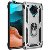 Nevarium Xiaomi Poco F2 Pro Uyumlu Kılıf Tank Yüzüklü Yüksek Korumalı Silikon - Gri