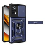 Nevarium Xiaomi Poco M4 Pro 4G Kılıf Lens Sürgülü Yüzüklü Tank Silikon Pars
