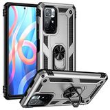 Nevarium Xiaomi Poco M4 Pro 5G Uyumlu Kılıf Tank Yüzüklü Yüksek Korumalı Silikon - Gri