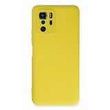 Nevarium Xiaomi Poco X3 GT Uyumlu Kılıf Lansman içi Kadife Nano Silikon - Sarı