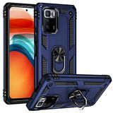 Nevarium Xiaomi Poco X3 GT Uyumlu Kılıf Tank Yüzüklü Yüksek Korumalı Silikon - Mavi