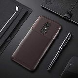 Nevarium Xiaomi Redmi 5 Plus Uyumlu Kılıf Karbon Dokulu Silikon - Kahverengi