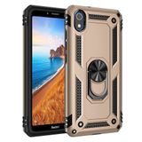 Nevarium Xiaomi Redmi 7A Uyumlu Kılıf Tank Yüzüklü Silikon Kapak - Gold