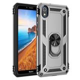 Nevarium Xiaomi Redmi 7A Uyumlu Kılıf Tank Yüzüklü Silikon Kapak - Gümüş