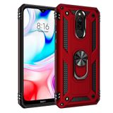 Nevarium Xiaomi Redmi 8 Uyumlu Kılıf Tank Yüzüklü Silikon Kapak - Kırmızı