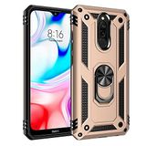 Nevarium Xiaomi Redmi 8A Uyumlu Kılıf Tank Yüzüklü Silikon Kapak - Gold